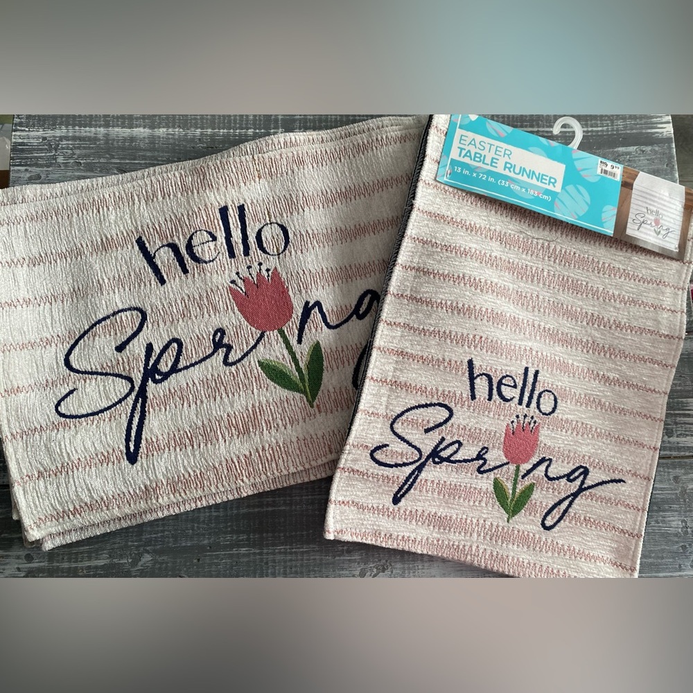 NWT 13”x 72” Easter Table Runner & 8 placemats